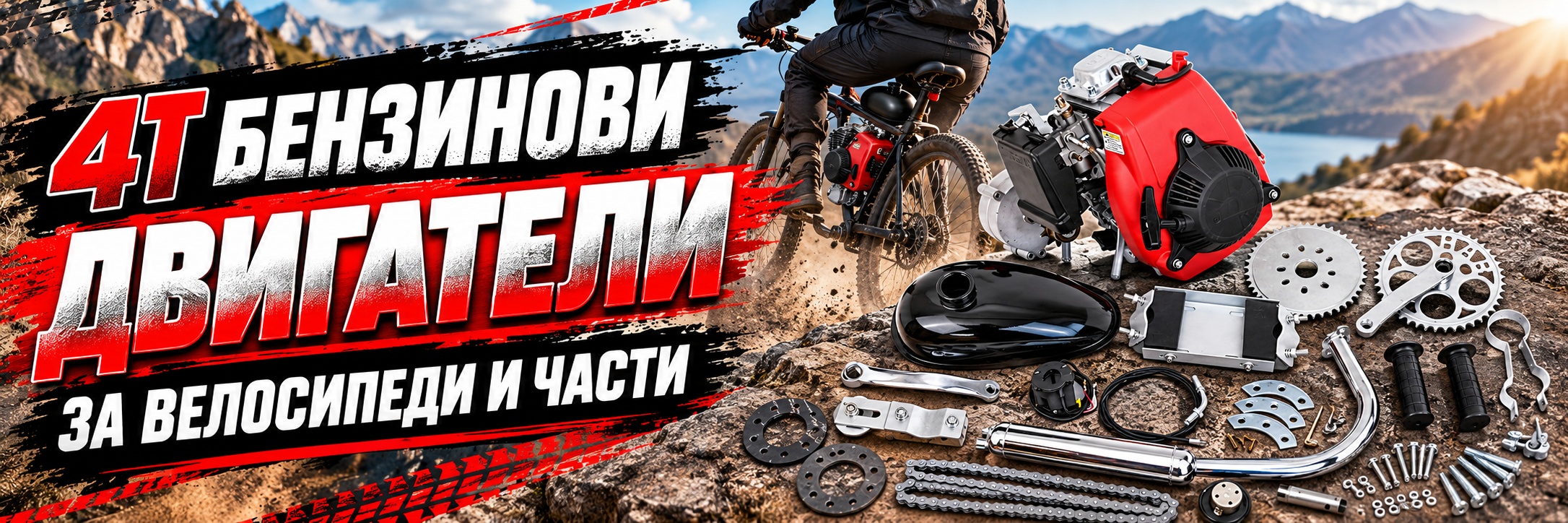 4Т Бензинови двигатели за велосипеди и части